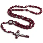 Mecrt Catholic Rosary Prayer Beads Acrylic 8*10mm Elliptical Bead Religious Necklace Jewelry Christianity Easter Church Gift - Image 2