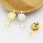 JHS Holy Light Alloy Plating Brooch Button Clothing Accessories Cufflinks Hat Decorative Fun Creative Jewelry Waist Pin - Image 3
