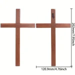 Catholic Vintage Wooden Cross Prayer Pendant Cross Accessories for Christmas for Wall Hanging Religion Gift - Image 5