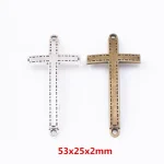 Christian Vintage Cross Double Hole Connection Bracelet DIY Jewelry Accessories Zinc Alloy - Image 4