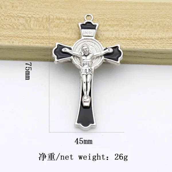 Mecrt Catholic Crucifix Beauty Necklace Keychain Pendant Fashionable Alloy Cross Shell Unisex Source Clothing Pendants C