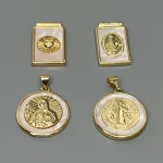 Women's Retro Religious Portrait Pendant 18K Gold DIY Jewelry Accessories Hot-Selling Cross-Border Necklace Pendants for Gift - Image 2