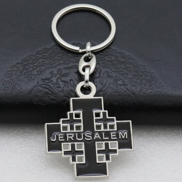 Jerusalem Metal Jewelry Pendant Accessories Car Keychain Key Chain Gift From the Catholic Church of the Cross
