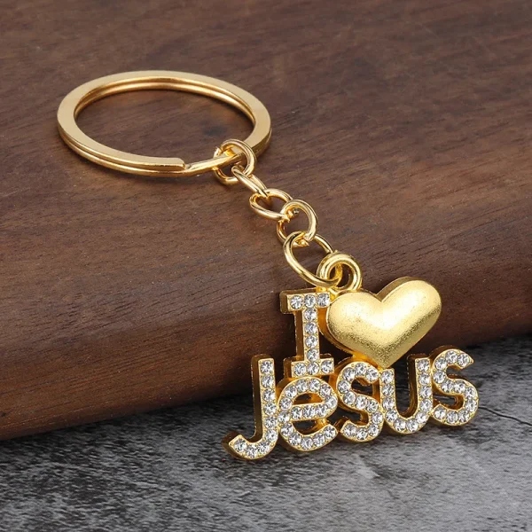 Catholic Christian Jesus Love Keychain Creative Personalized for Love Jesus Keychain Custom Metal Alloy