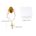 Foreign Trade Imitation Gold Alloy Cross Pendant Brooch for Men Women Fashionable Daily Party Christening - Image 6