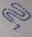 Catholic Vintage Religious Cross Rosary Necklace Gkass Imitation Pearl 8MM Beads Easter Christian Sacrifice Church Gifts