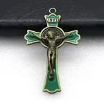 Mecrt Cross Jesus Pendant 7.5*4.5cm Church Catholic Christian Religion Saint Benedict Retro Cross INRI Multiple Colors Jewelry - Image 6