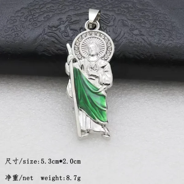 DIY Jewelry Components Hollow-Out Gold Plated Zinc Alloy Jesus Pendant Religious Style Triangle Zircon Charms