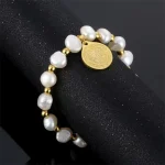 Natural Pearl Bead Bracelet Women Religious Priest Jewelry Elastic Stainless Steel Bead Bracelet Wholesale - Image 4