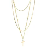 Three-layer Cross Necklace Female NicheAdvanced Collarbone Chain Tide Fashion Catholic Christian Jewelry for Women - Image 5