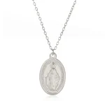 Catholic Jewelry Stainless Steel Oval Holy Father Jesus Pendant Christian Easter Necklace Pendant Fashion Religious Gifts - Image 6