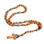 Catholic Rosaries Wholesale Rosary Beads for Men Women Necklace Christian Wooden Cross Religious Accessories Easter Gift - Image 6