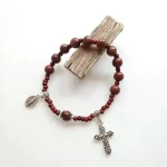Catholic Bracelets Natural Stone Miyuki Beads Strand Bracelets Single Color Beaded Cross Charms Bracelet - Image 5
