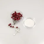 Mecrt Perfume Wood Rosary Necklace Catholicism Gift Religious Rosaries Prayer Beads Catholic Cross Red Jewelry Wholesale - Image 3
