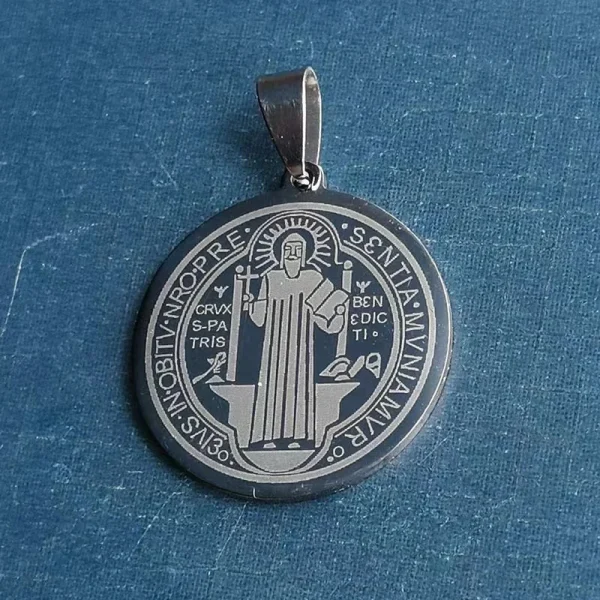 Stainless Steel St Benedict Medal Jesus Pendants for Women MenJewelry Medallion Catholic Exorcism Artifacts