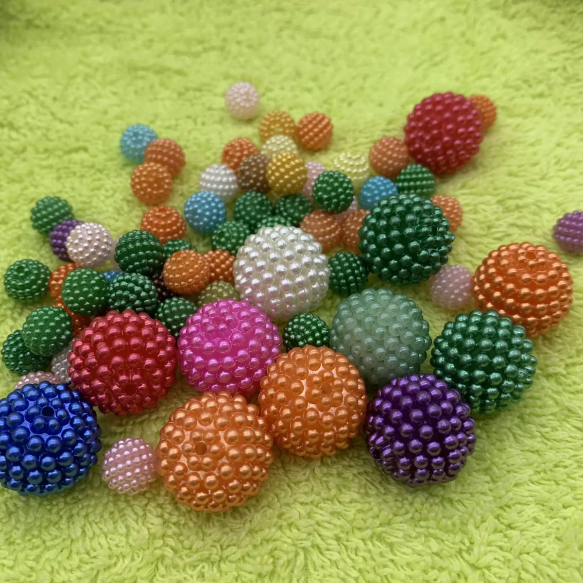 Trending DIY Beaded Handbag Detachable Assembly Bayberry ABS Straight Hole Colorful ABS Lucite Beads Acrylic Pearls - Image 3