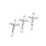 2.3*4.3cm Antique Silver Religious Jerusalem Rosary Necklace Crucifix Cross - Image 5