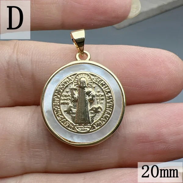 Women’s Retro Religious Portrait Pendant 18K Gold DIY Jewelry Accessories Hot-Selling Cross-Border Necklace Pendan