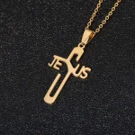 Catholic Jesus Pendant Stainless Steel Necklace Hot Selling Creative Cross Pendant Fashionable Jewelry for Men Jesus - Image 5