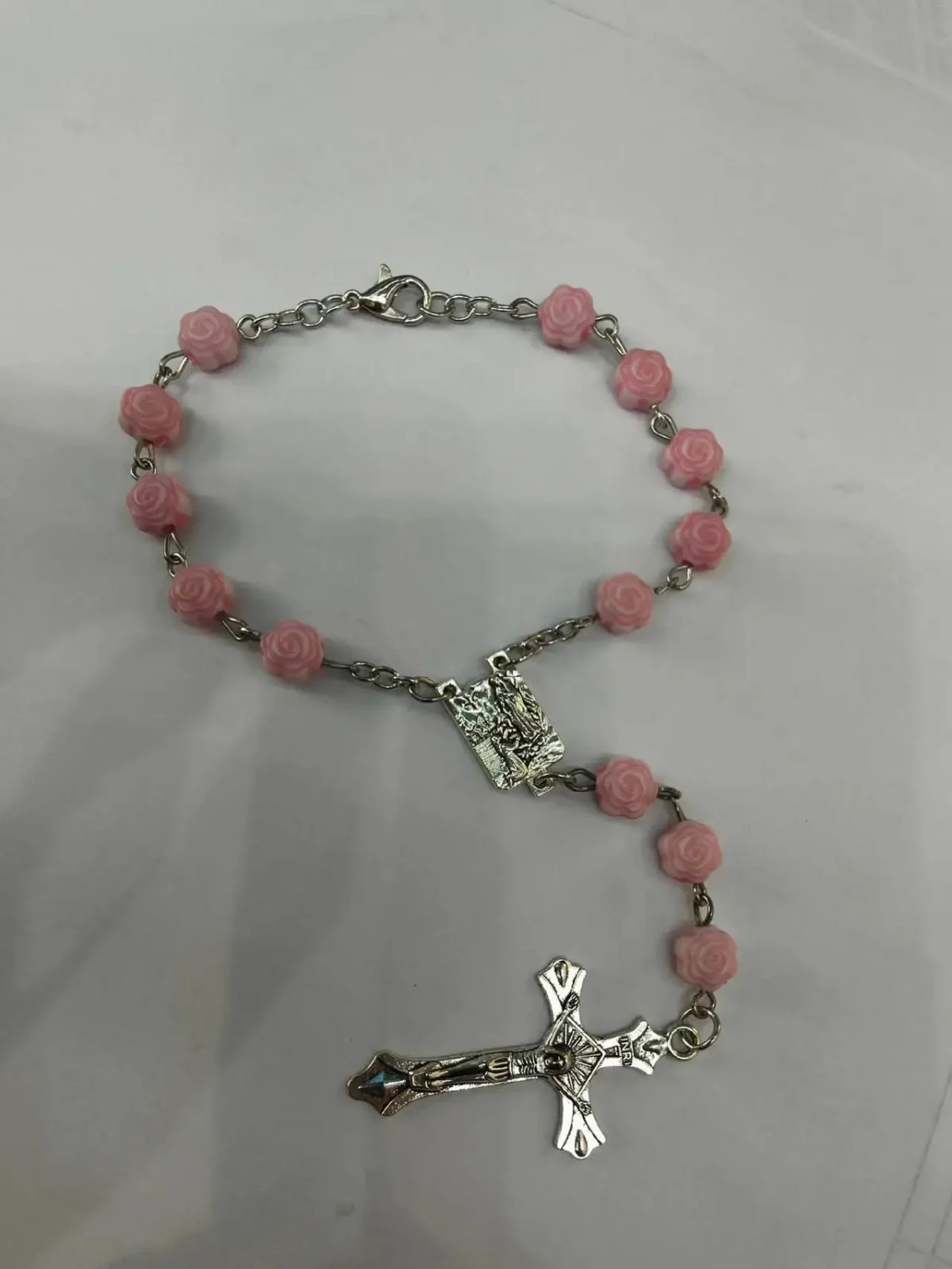 New Arrival Custom Christian Rosary Bracelet Rose Beads Fashion Charm Bracelets for Prayer - Image 4