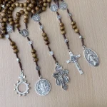 Catholic Pendant Rosary Beads Cross Miracle Medal St. Benedict Mary Pendant Easter Jewelry Wholesale