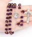 Mecrt Catholic Rosary Virgin Mary Crucifix Cross Bulk Wholesale Prayer Rosaries Glass Rosary Necklace