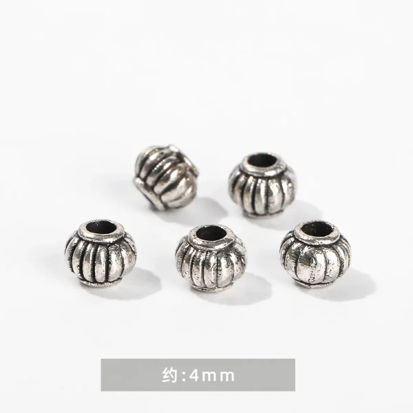 Zinc Alloy Disc Beads with Inlaid Diamonds DIY Handmade Bracelet Jewelry & Abacus Components Jewelry Findings Spacer