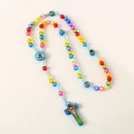 Rosary Beads Catholic Religious Children Necklace Christian Jesus Rosaries Holy Prayer Jewelry Knotted Rosary Supplies - Image 3
