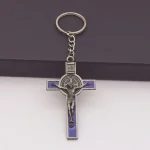 Catholic Christian Jesus Key Ring Car Keychains Women Men Gift Charms Handbag Pendant Cross KeyChains - Image 5
