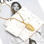 Mecrt Stainless Steel Virgin Mary Cross Pendant Madonna Necklace Miracle Medal Our Lady Strand Unisex Gift - Image 5