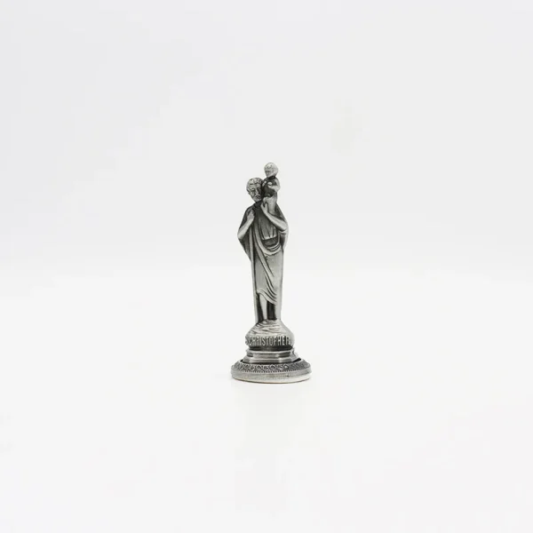 Catholic Statue Beckoning Ancient Green 3D Gold Metal Jewelry Ornaments Home Car Desktop Decorations Crafts Cross Figuri