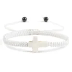 Woven Adjustment Bracelet Fashionable Natural Stone Beaded Woven Turquoise Bracelet Wholesale - Image 2