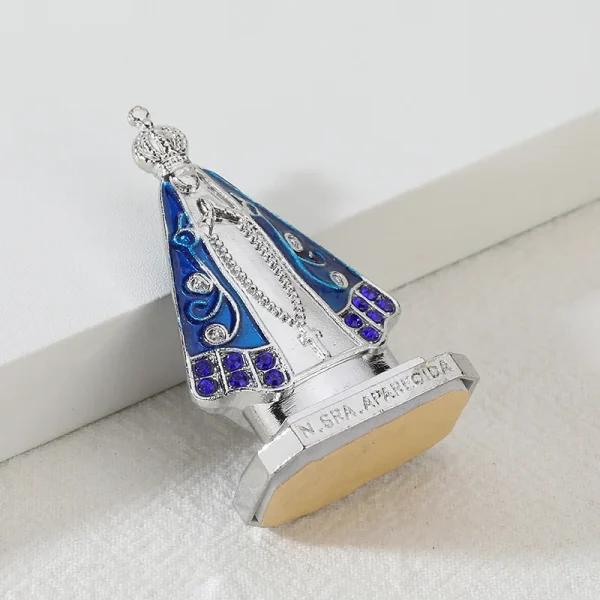 Mecrt Religious Ornament Desktop Decoration Gold Plated Nossa Senhora Aparecida Pin Our Lady Aparecida Nossa Senhora Apa