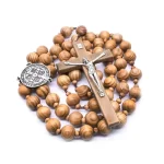 Custom Wood Beads Knotted Rosary - Image 3