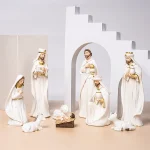 Mecrt Christmas Manger Group Decoration Soft Decoration Porch Home Window Decoration Resin Crafts