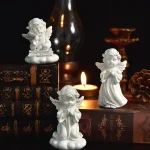 Catholic Communion Baptism Products Angel Ornament Resin Girl Heart Sculpture Tabletop Decorations - Image 2