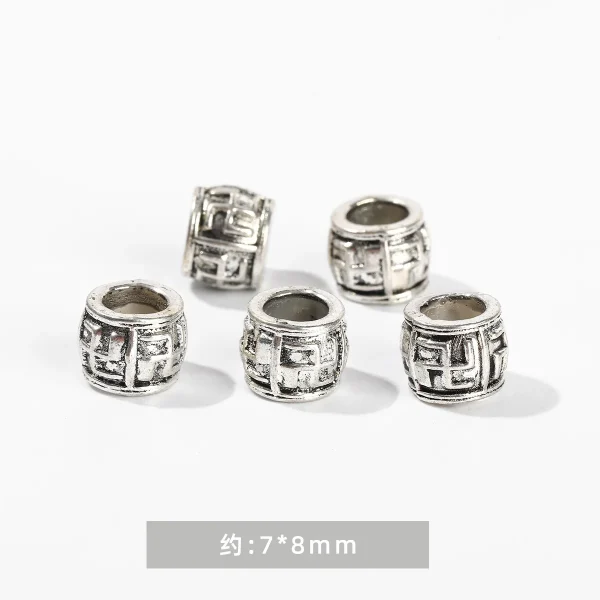 Zinc Alloy Disc Beads with Inlaid Diamonds DIY Handmade Bracelet Jewelry & Abacus Components Jewelry Findings Spacer