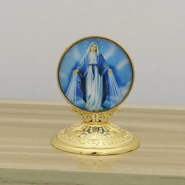 Christian Religion Decoration Alloy Angel Guadalupe Virgin Mary Catholic Jesus Heart Church Statue Home Decoration