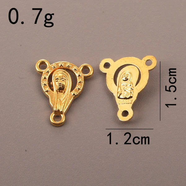 Catholic Commodity Accessories, Golden Triangle, Oval Tee Pendant, Retro Jewelry Pendant, Rosary Necklace Pendant.