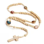 Catholic Rosary Customized Production Wooden Beads Jerusalem Jewelry Crosses Prayer Beads Jesus Religious Ornaments Wholesale - Image 4