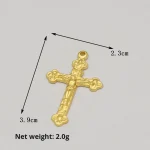 Retro Crucifix Electroplated Vatican Rosary Religious DIY Jesus Cross Component Pendant Hanging VATICANO Accessories Part - Image 2