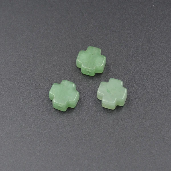Natural Agate Rough Cross Smooth Semi-Precious Chalcedony Pendant Versatile Jewelry Accessory Multiple Colors Available