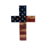 Cross-border New Arrival Independence Day US Flag Cross American Patriotic Home Hanging Ornament Wreath Wall Hanging Decoration - Image 4