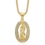 Fashion Accessories Stainless Steel Gold-plated Our Lady of Guadalupe Pendant Necklace Virgin Mary - Image 4