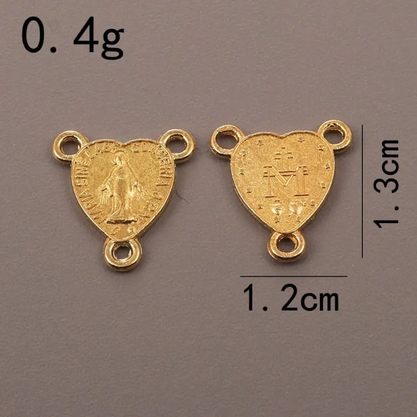 Catholic Commodity Accessories, Golden Triangle, Oval Tee Pendant, Retro Jewelry Pendant, Rosary Necklace Pendant.