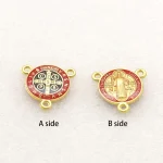 Three-hole Color Reversible Vintage Necklace Rosary Connector Accessories DIY Accessories for Catholic Churches - Image 4