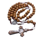 Wooden Rosary Crucifix Catholicism Gifts Religious Rosaries Prayer Beads Christian Catholic Cross Jesus Christ Jewelry