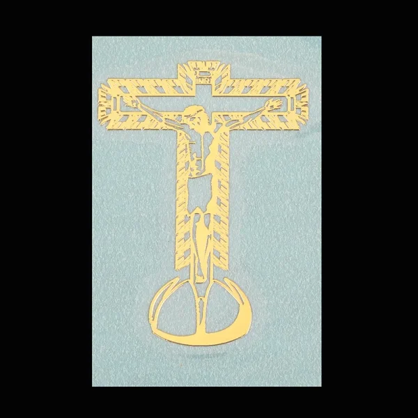 Metal Stickers Crafts Catholic Jesus Pattern Decoration Wallpaper Pure Copper Hollow Paste Mobile Phone Paste Adornment