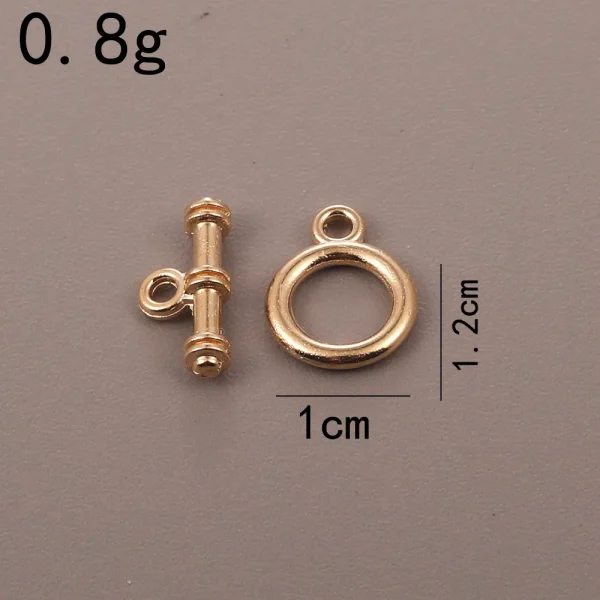 Manufacturer Accessories DIY Fashion Simple Round Gold Silver OT Buckle Necklace Bracelet Tail Buckle Accessories