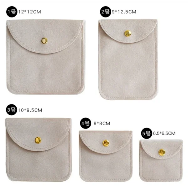 Square Velvet Metal Snap Jewelry Container Small Gift Bag Jewelry Packaging Accessories Storage Catholic Rosary Pouch